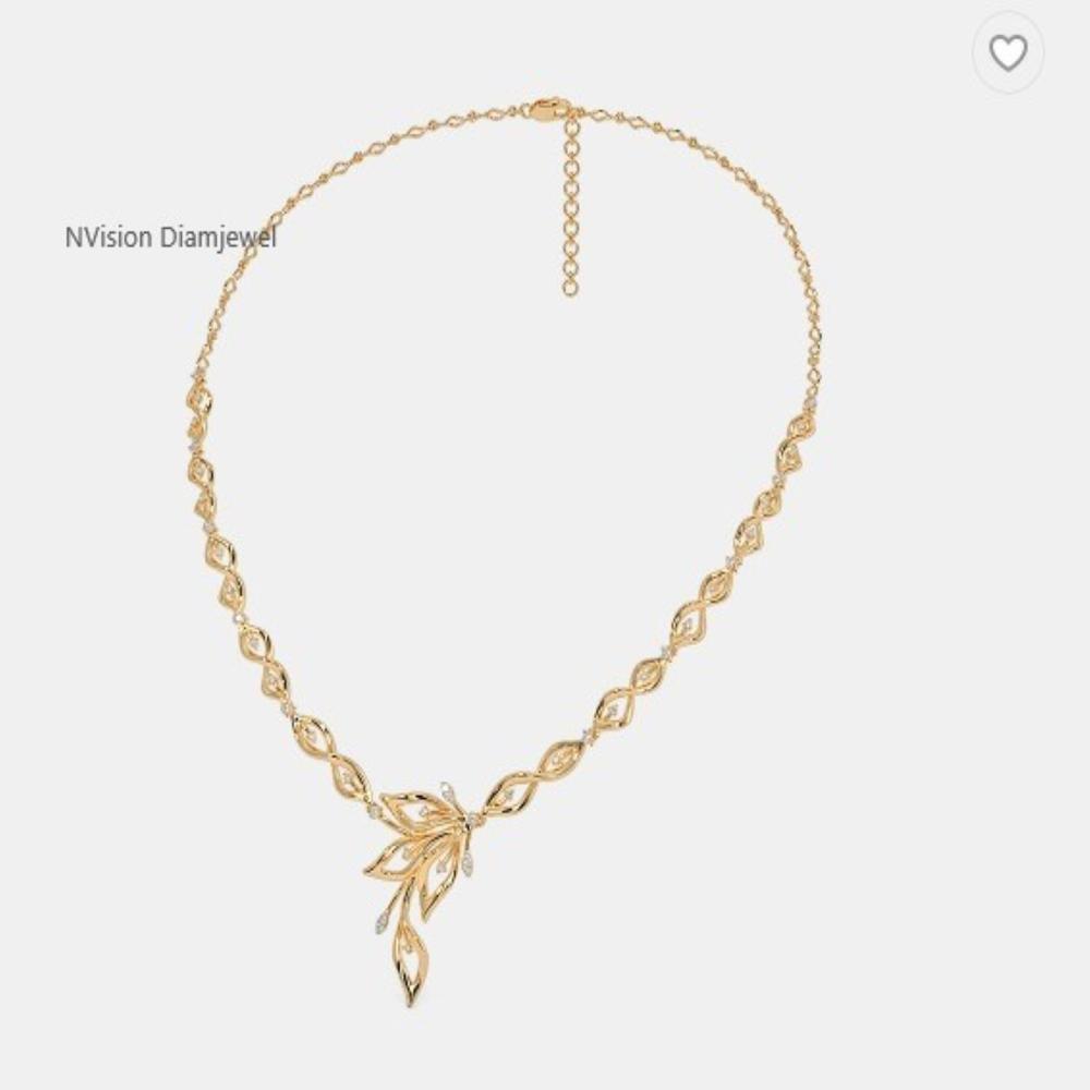 Ethereal Petals Lustrous Natural Diamond Necklace