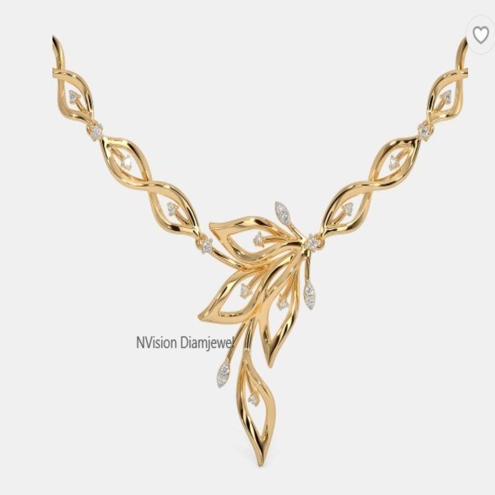 Ethereal Petals Lustrous Natural Diamond Necklace
