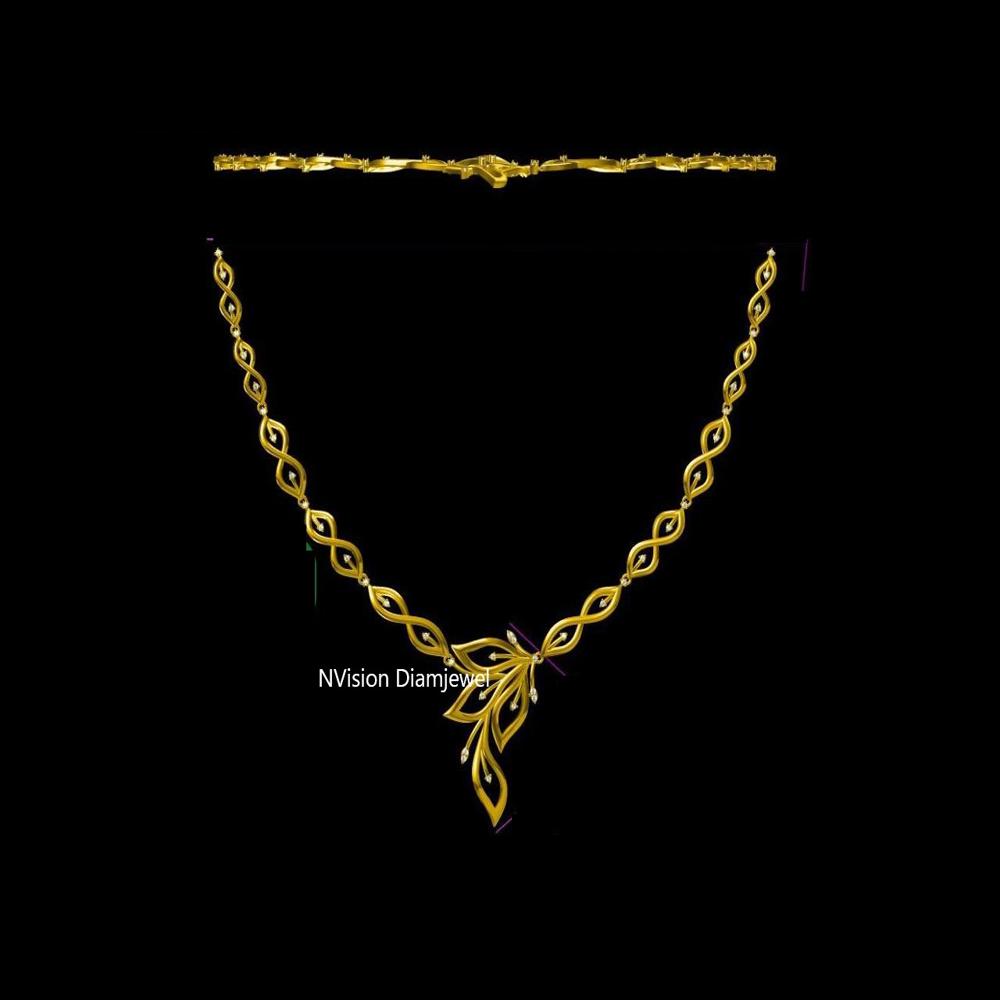 Ethereal Petals Lustrous Natural Diamond Necklace