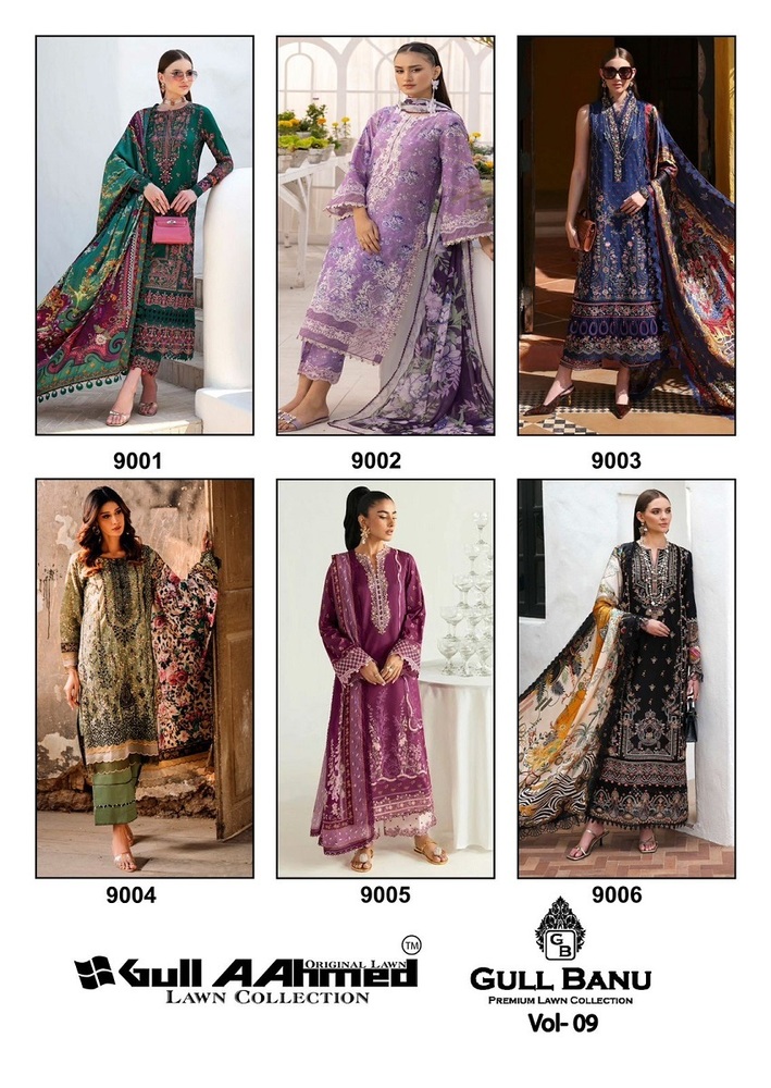 Gull Banu Vol-9  Karachi Dress Material