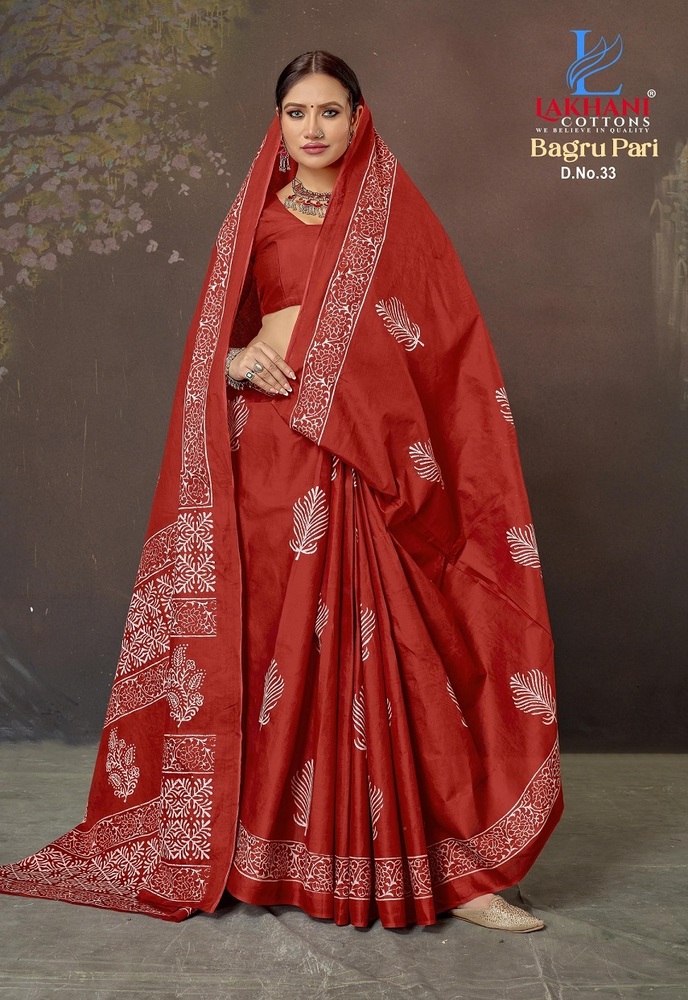 Lakhani Bagru pari Vol-4  Cotton Saree
