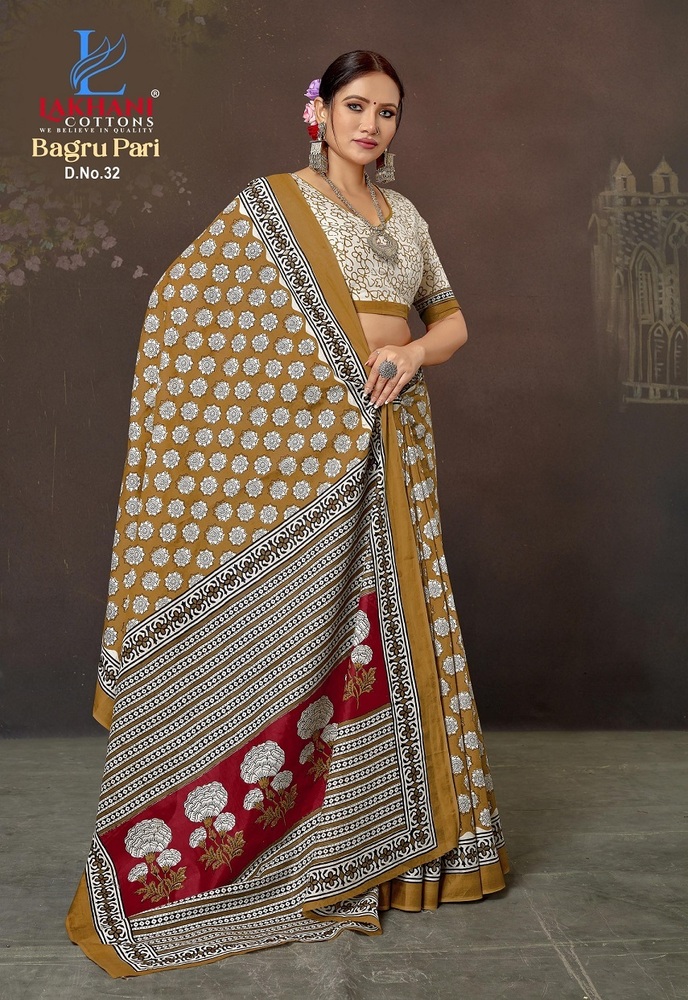 Lakhani Bagru pari Vol-4  Cotton Saree