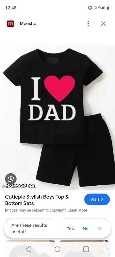 T Shirt Pant For Children Cord Set (Kid'S) - Color: Black