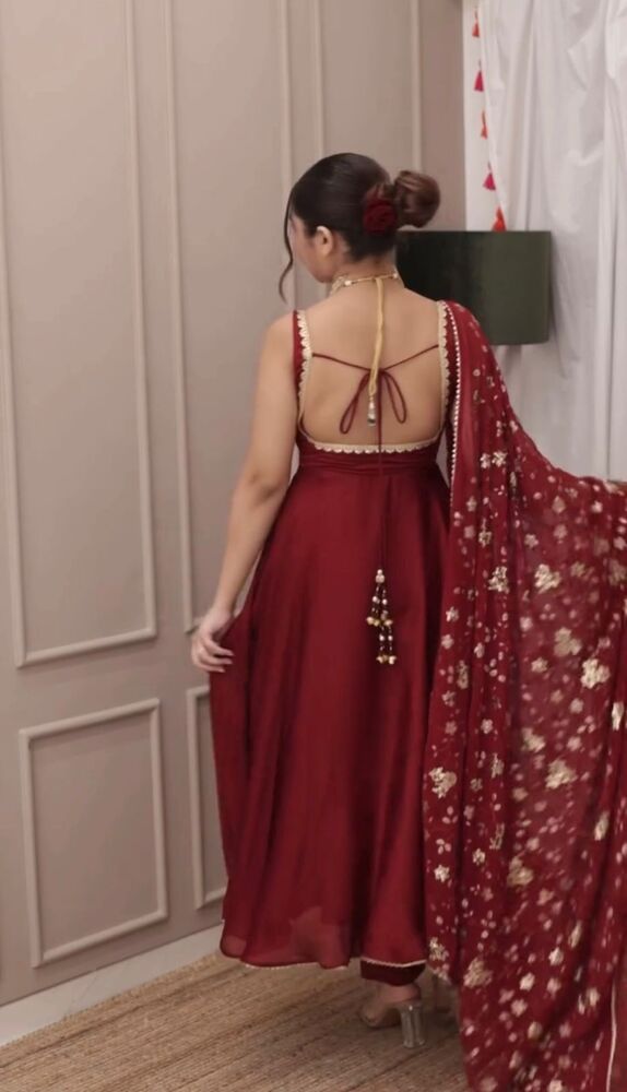 Georgette 3 Piece Suit - Bust Size: 44 Inch (In)