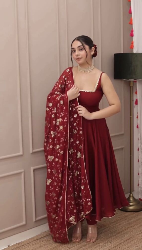 Georgette 3 Piece Suit - Bust Size: 44 Inch (In)