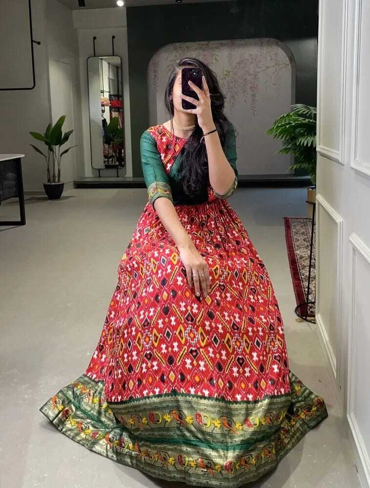 Women Gown With Duppata Banarasi Silk - Design: Attractive