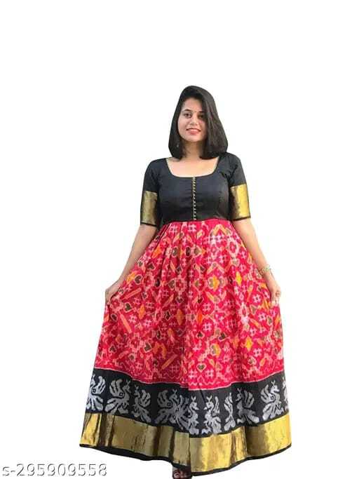 Women Gown With Duppata Banarasi Silk - Design: Attractive
