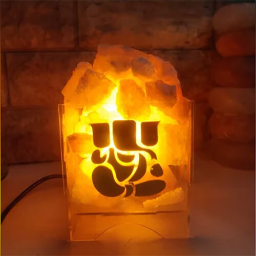 Himalayan Rock Salt Lamp Clear Basket