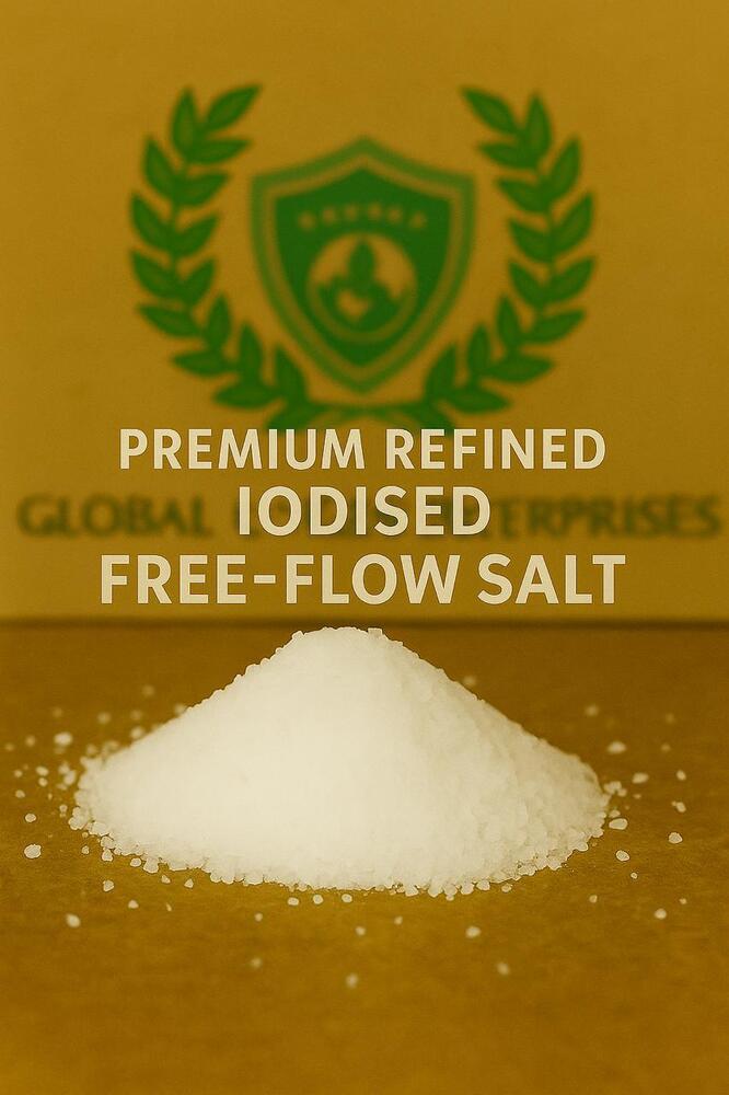 Premium Refined Iodised Free Flow Salt - Color: White