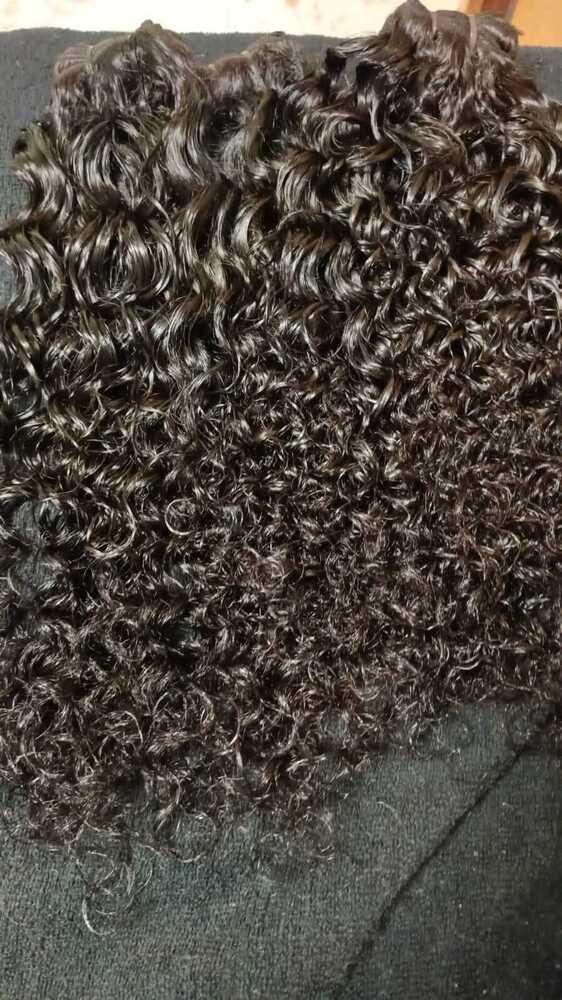 Raw weft culry hair