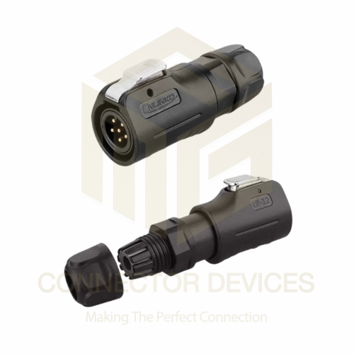 LP12 125V 5A 6Pin Male Plug IP67 Waterproof Power Connector Plastic Shell Solder Terminal