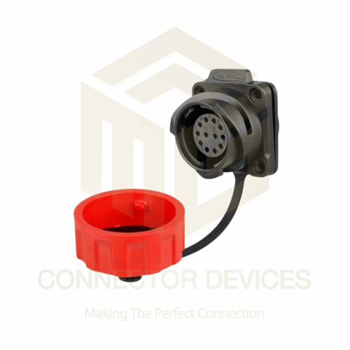 YM24 10A 12Pin Female Socket IP67 Waterproof Power Connector Flange Mount Plastic Shell Solder Terminal
