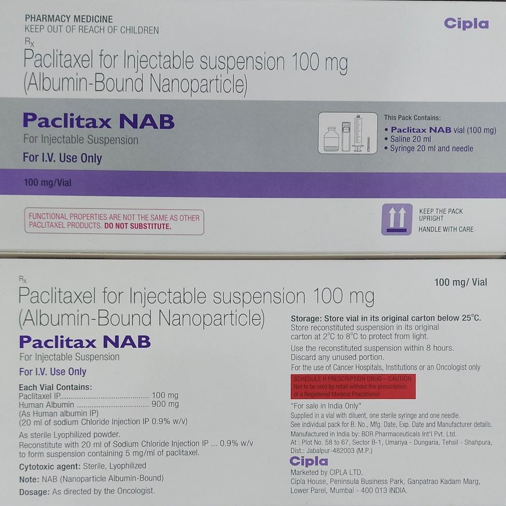 Paclitax Nab Abumin Bond Nanoparticle Paclitaxel 100Mg Injection