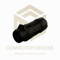 Lp12 125v 5a 3pin Female Plug Ip67 Inline Waterproof Power Connector Plastic Shell Solder Terminal