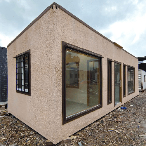 Portable Office Cabins - Steel, 8-10 Ft Height, White Color | High Wind Resistance, Pu/eps/rockwool Sandwich Panels, Sliding Windows