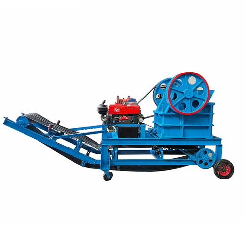 PE250x400 Mobile Jaw Crusher With Conveyor Belt Custom Motor