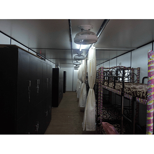 Prefabricated Portable Container Dormitory Cabin - Floor Material: Cement Board + Vinyl / Pvc / Wooden Flooring