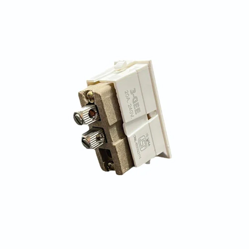 3-gee 20amp Flat Switch With Porcelain - Color: White