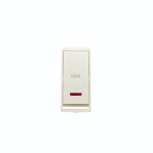 3-Gee 16Amp Flat Switch With Indicator - Color: White