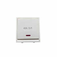 3-gee 40amp Flat Dp Switch With Porcelain - Color: White