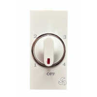 3-gee 4 Step Fan Regulator With Silverline - Color: White