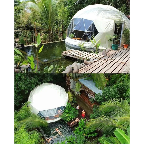 luxury glamping tent