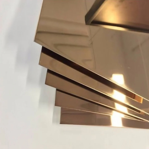 Rose Gold Mirror Designer Sheet - Color: Golden