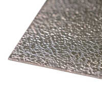 Stainless Steel Leather Textured Sheet - Color: Silver