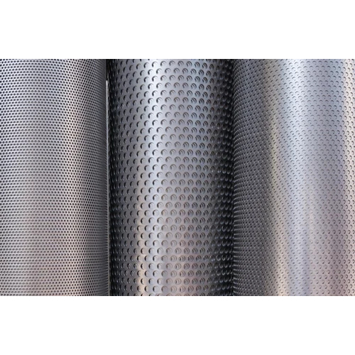Mild Steel Perforated Sheet - Color: Silver