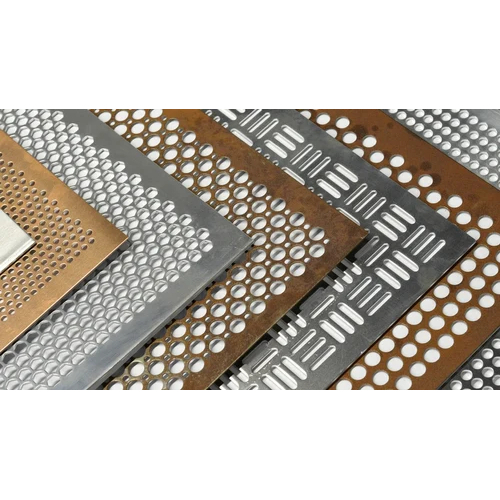 Stainless Steel Perforated Metal Mesh Sheet - Color: Silver And Golden