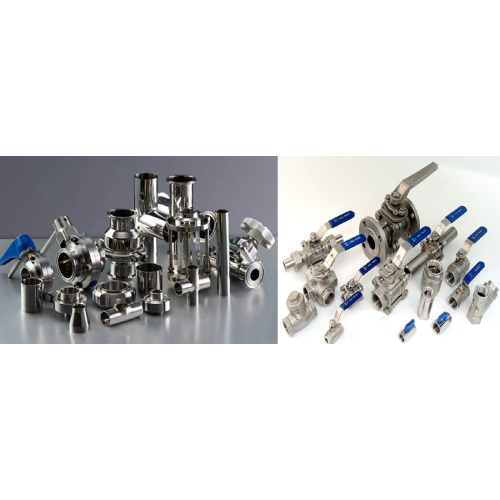 Steel Dairy Fittings And Valve - Color: Silver