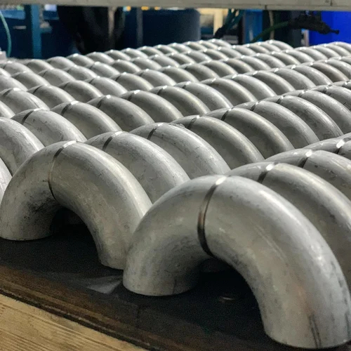 Long Short Radius Pipe Elbow - Color: Silver