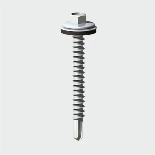 Flange Head Self Drilling Screw - Color: Silver