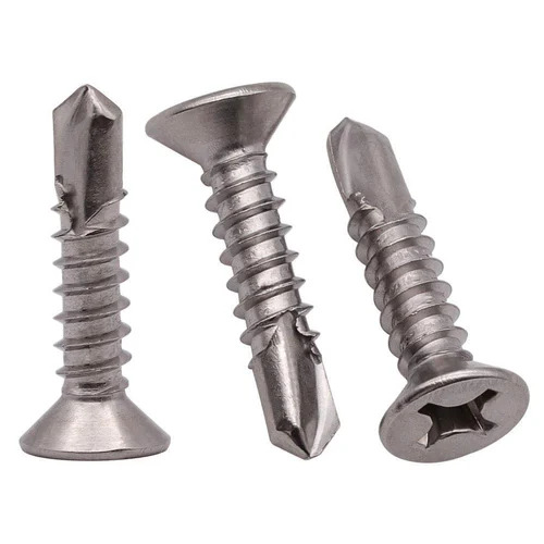 Ss Csk Head Self Drilling Screw - Color: Silver