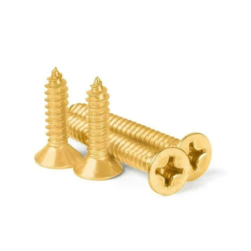 Brass Polished Drywall Screw - Color: Golden