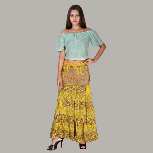 Vintage Silk Magic Wrap Around Skirt