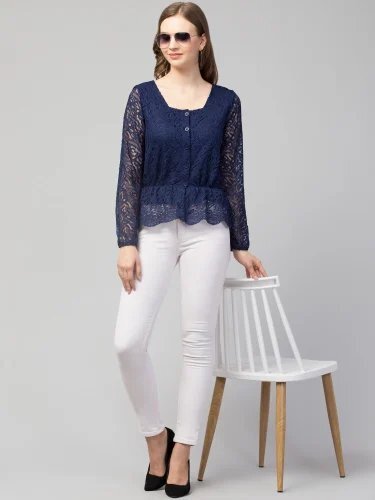 BO23 Navy Blue Ladies Top