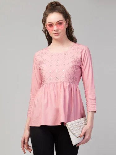 Bo31 Pink Ladies Top - Feature: Good Quality
