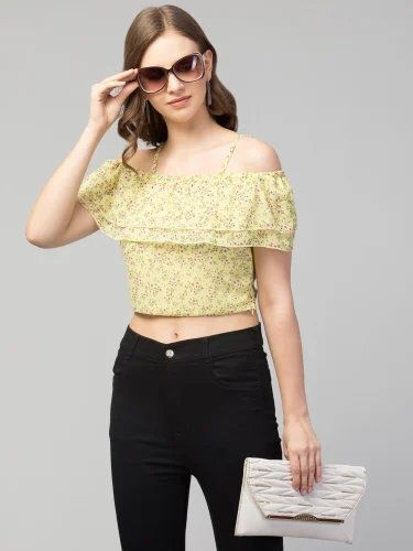 Bo52 Yellow Ladies Top - Feature: Good Quality