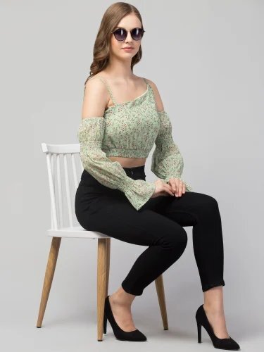 Bo57 Ladies Green Top - Feature: Good Quality