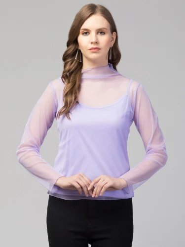 PPB Purple High Neck Top