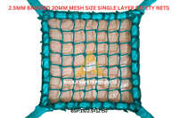 2.5mm Braided 30mm Mesh Size Single Layer Safety Nets