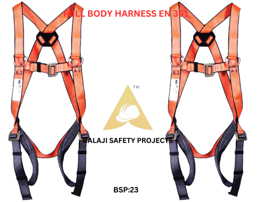 En 361 Bsp-23 Full Body Harness - Color: Orange And Black