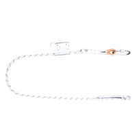 Work Positioning Braided Lanyard With Grip Adjuster - Color: White