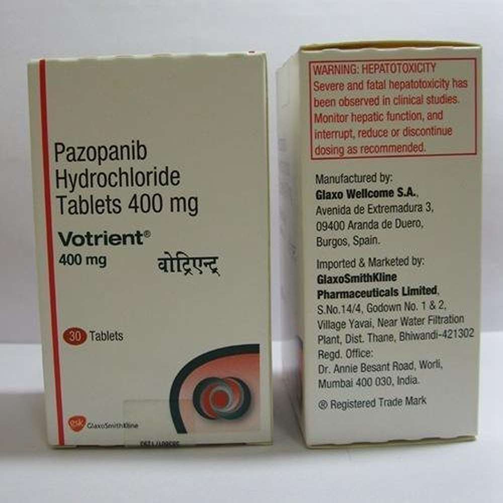 Votrient Pazopanib 400 Mg Tablets