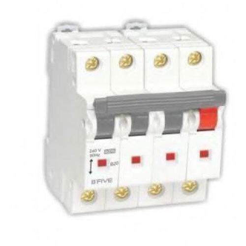 Mcb | Mcb Triple Pole Neutral - Color: White And Grey With Red Accents