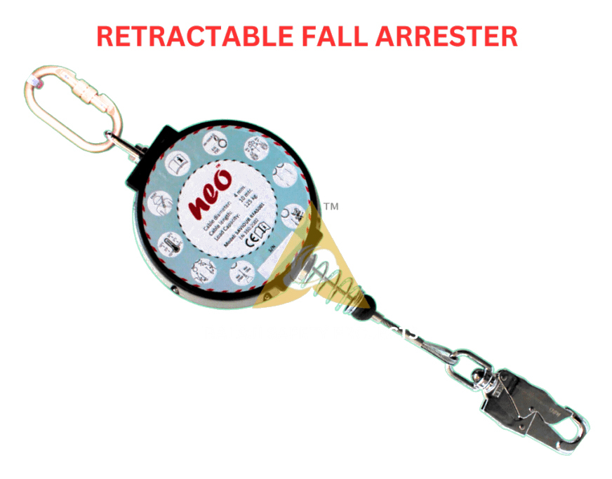 Retractable Fall Arrester - Color: Black