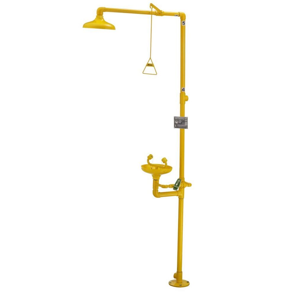 Eye Wash Safety Shower - Color: Yellow