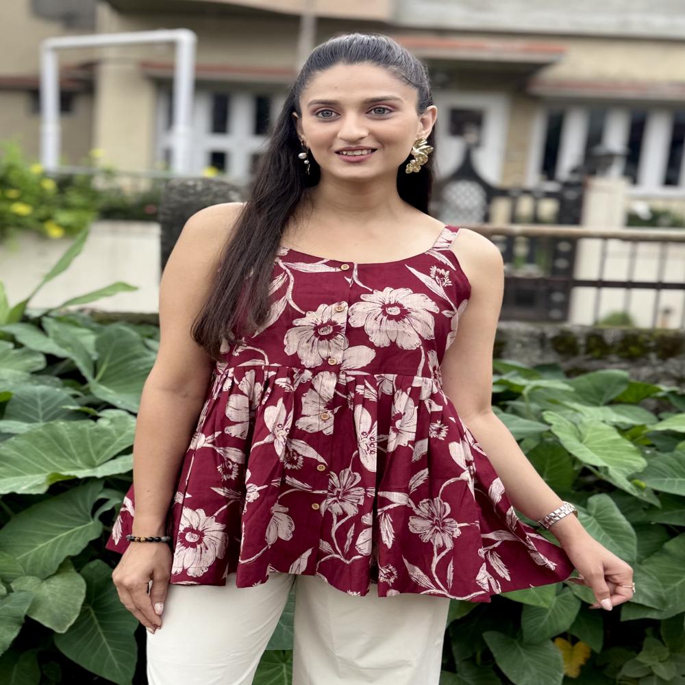 Floral Peplum Top