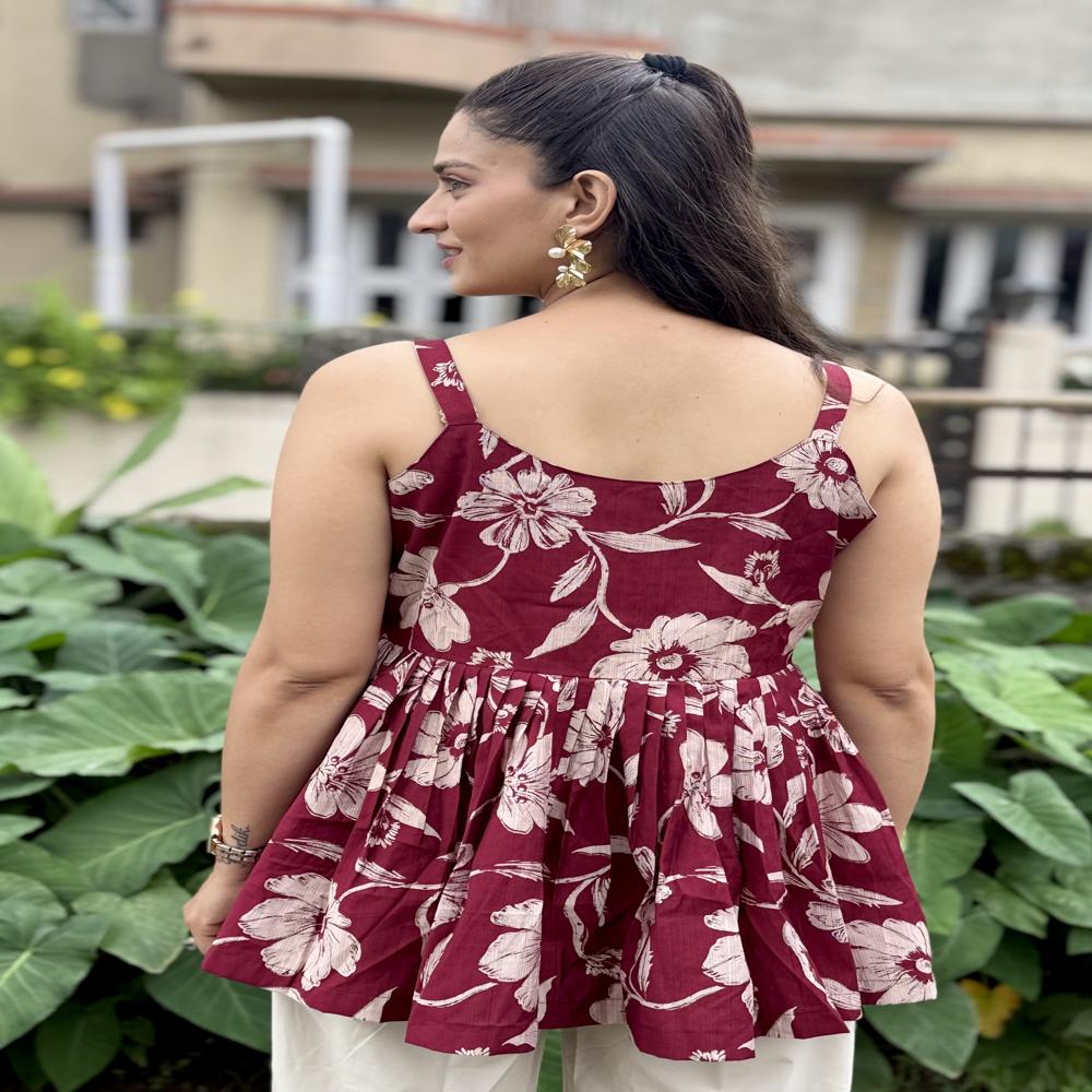 Floral Peplum Top